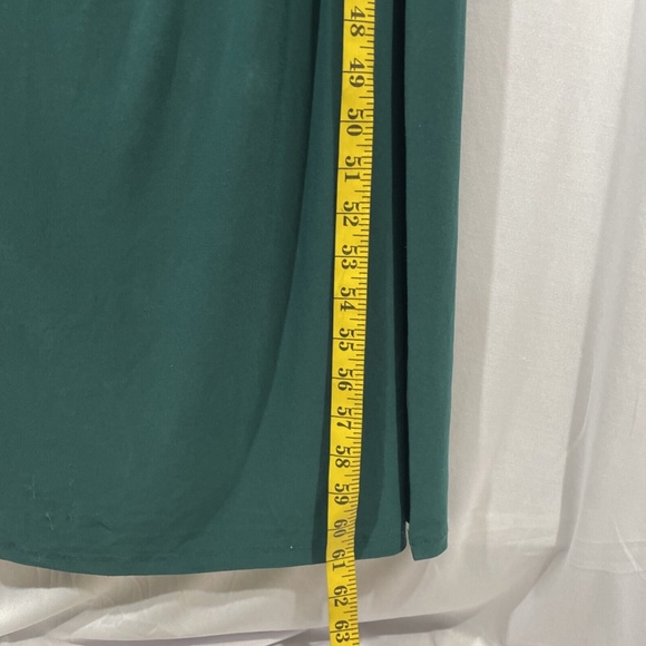 NWT Lauren‎ Ralph Lauren [ 16 ] Leonetta Satin V-Neck Jersey Gown in Green - Picture 8 of 15